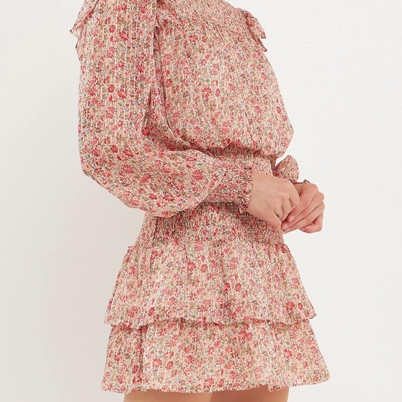 NWOT Endless Rose Floral Smocked Dress - Picture 1 of 11